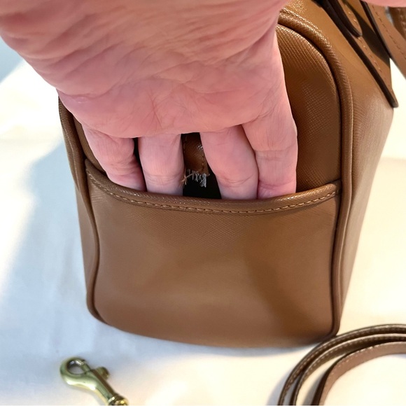 **AUTHENTIC** COACH Peyton Leather Nancy Satchel - Saddle- Dual Handle/Crossbody - Picture 11 of 15